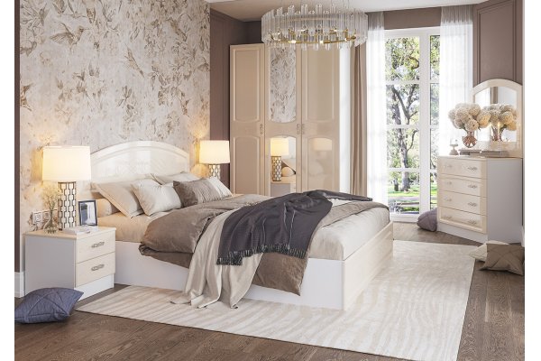 Кровать "Венеция" 1,6*2,0 м с основанием ЛДСП (КР-160) 