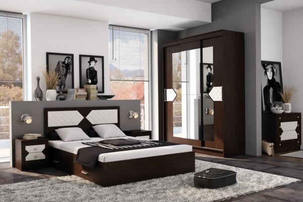 Кровать "НИКОЛЬ" 1,6*2,0 м с ящиками