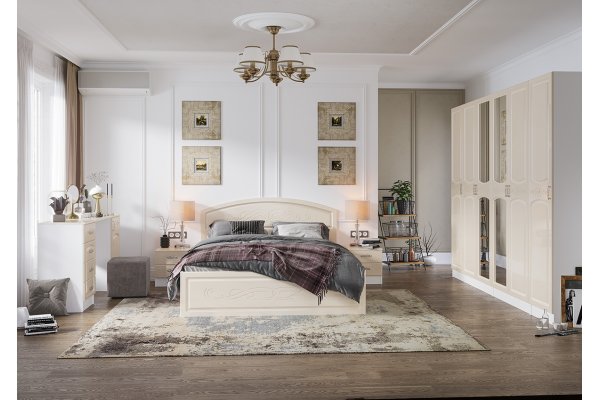 Кровать "Венеция" 1,6*2,0 м с основанием ЛДСП (КР-160) 